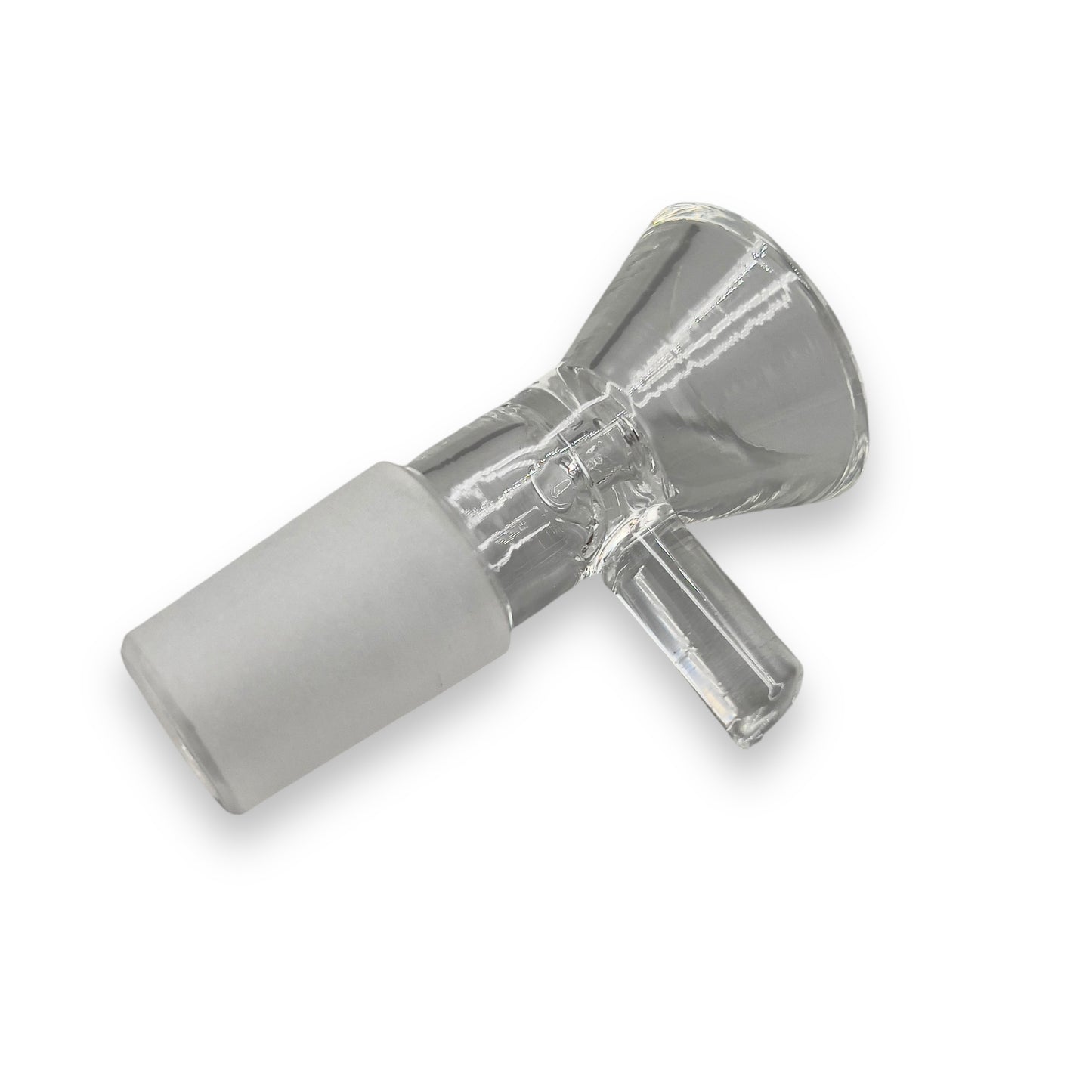 Clear glass 18mm funnel glass bowl slide with durable male joint for bong or water pipe