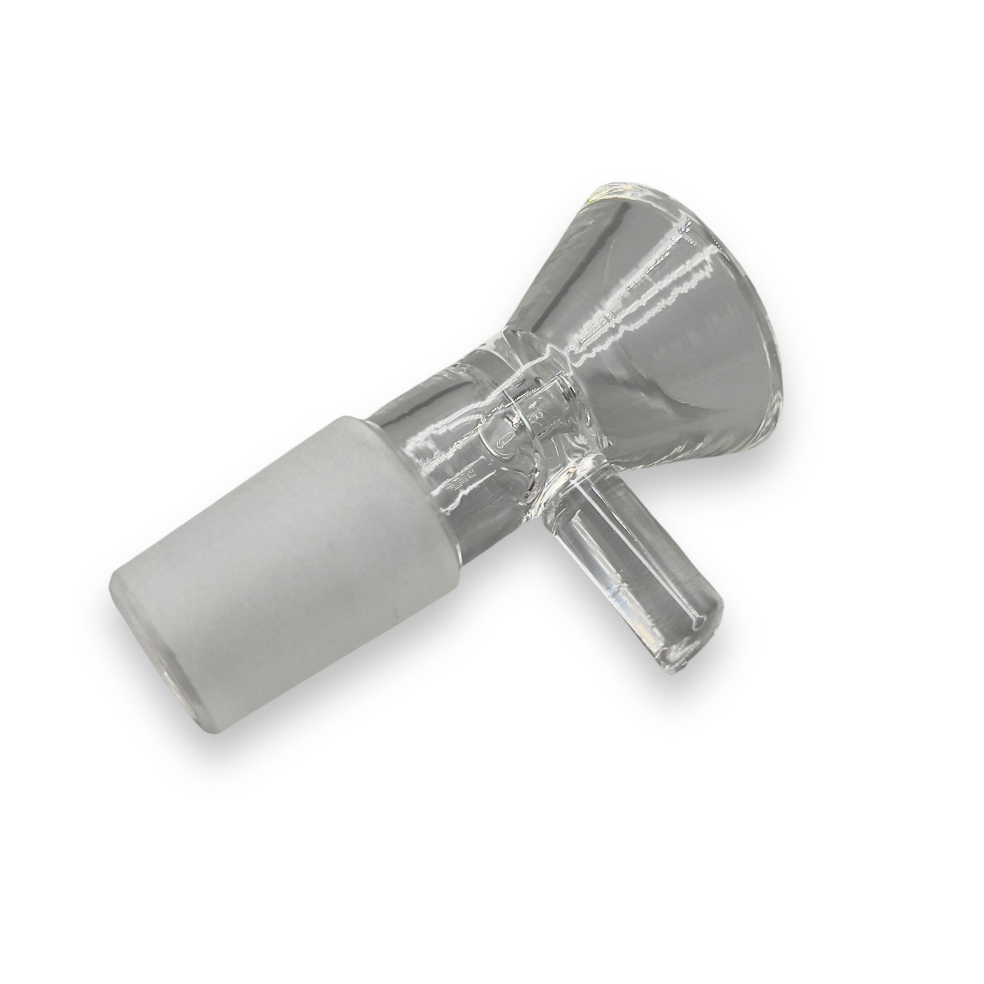 Clear glass 18mm funnel glass bowl slide with durable male joint for bong or water pipe