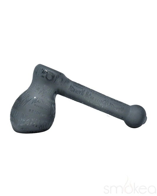 Metallic etched hammer style smoking pipe