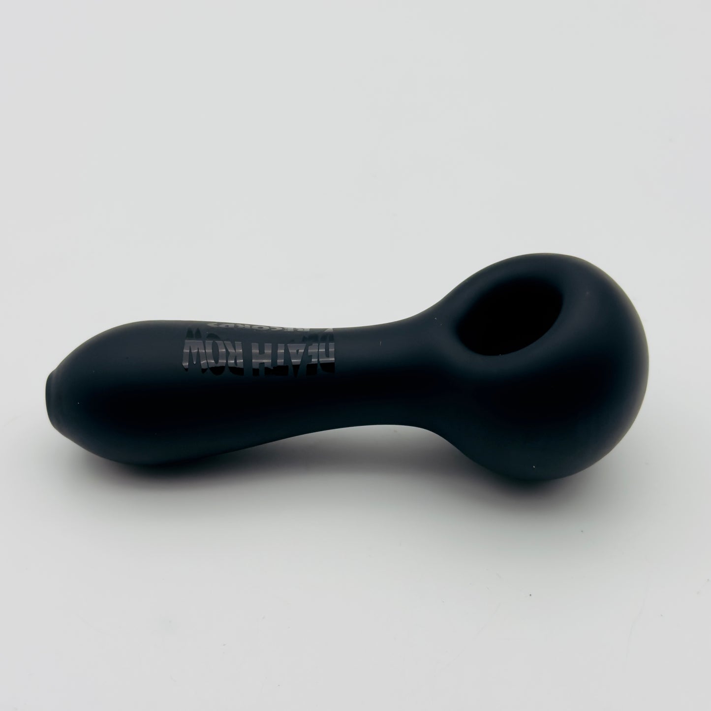Black glass pipe on a white background