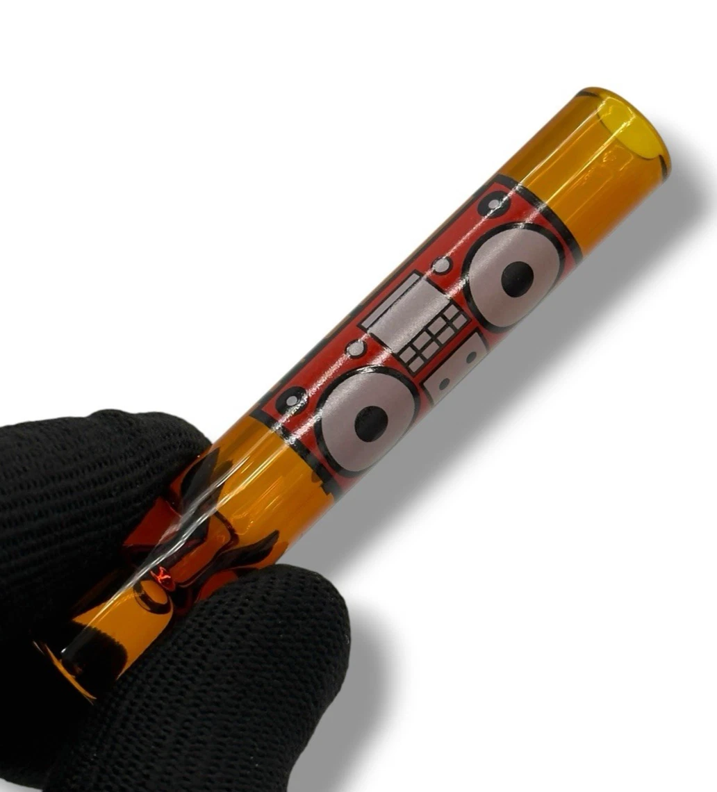 GRAV Whimsical Taster Glass Pipe 12mm 3" One Hitter - Boom Box