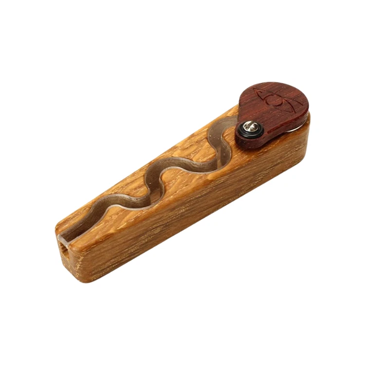 wood hand pipe with swivel lid by Monkey Pipe