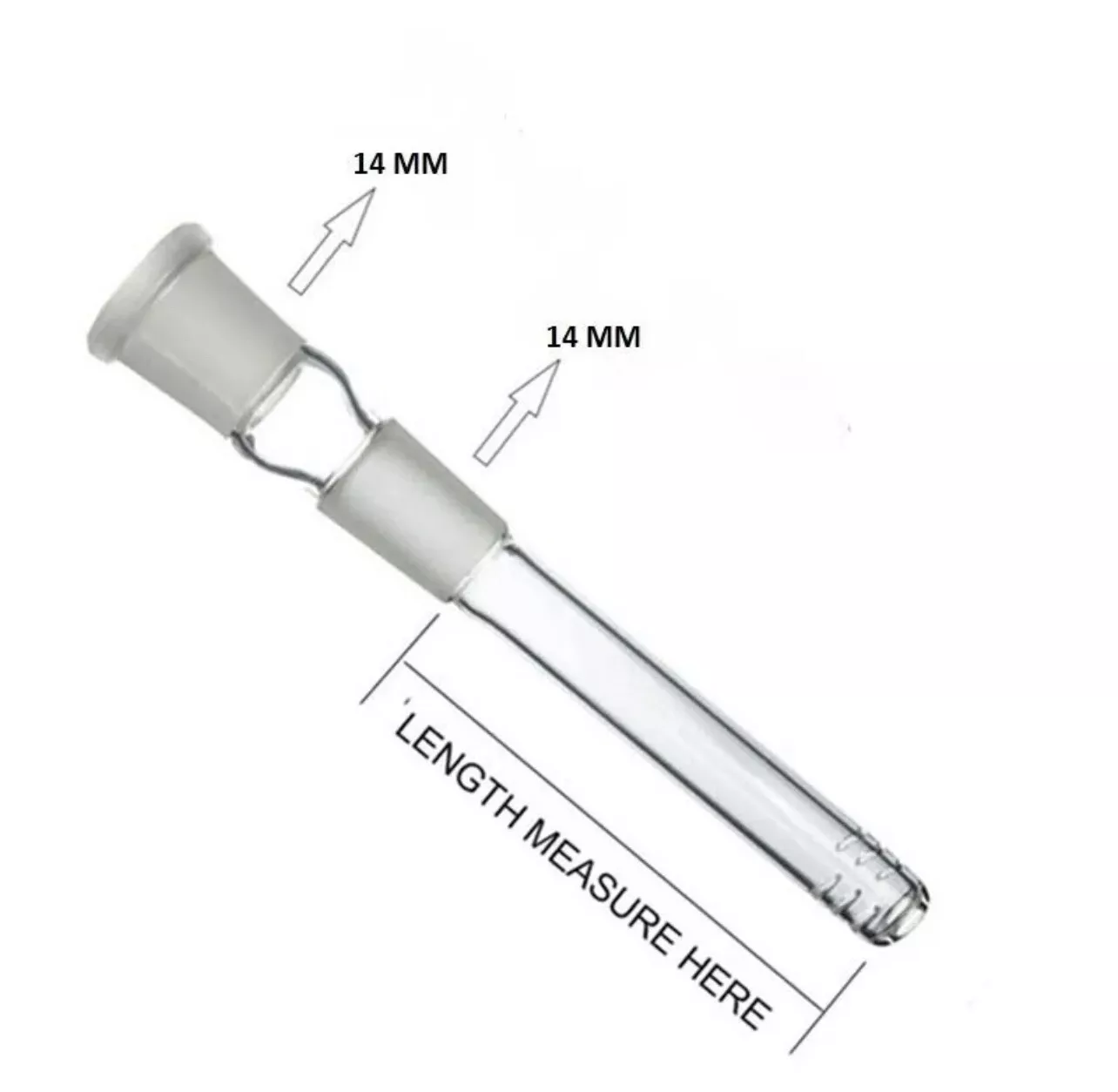 High Profile Glass Downstem Diffuser 6 Cuts (14MM to 14MM)