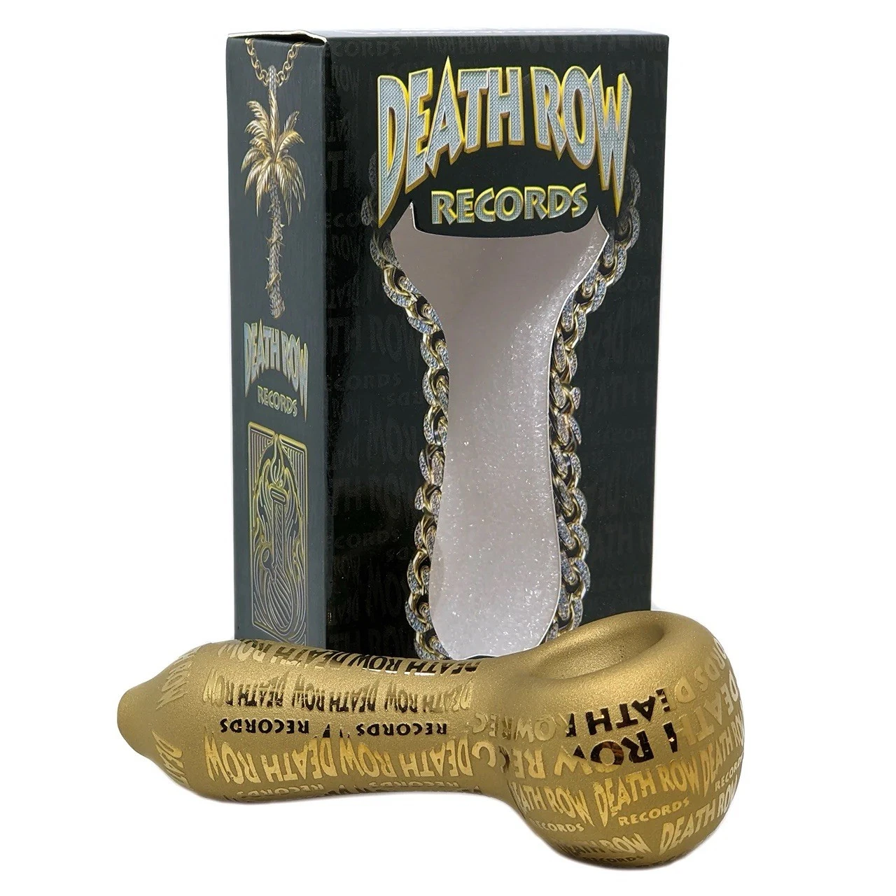 Death Row Sandblasted Spoon Pipe – 4" Matte Glass Hand Pipe