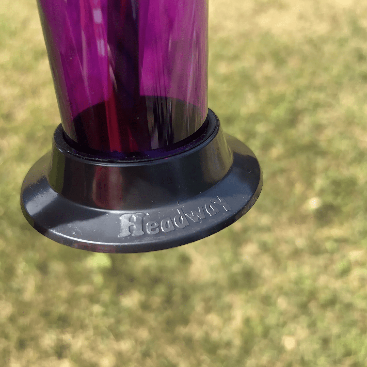 10" Acrylic Bong Plastic Water Pipe PURPLE Hookah Bubbler Bent Neck Metal Slide - Glass Express USA