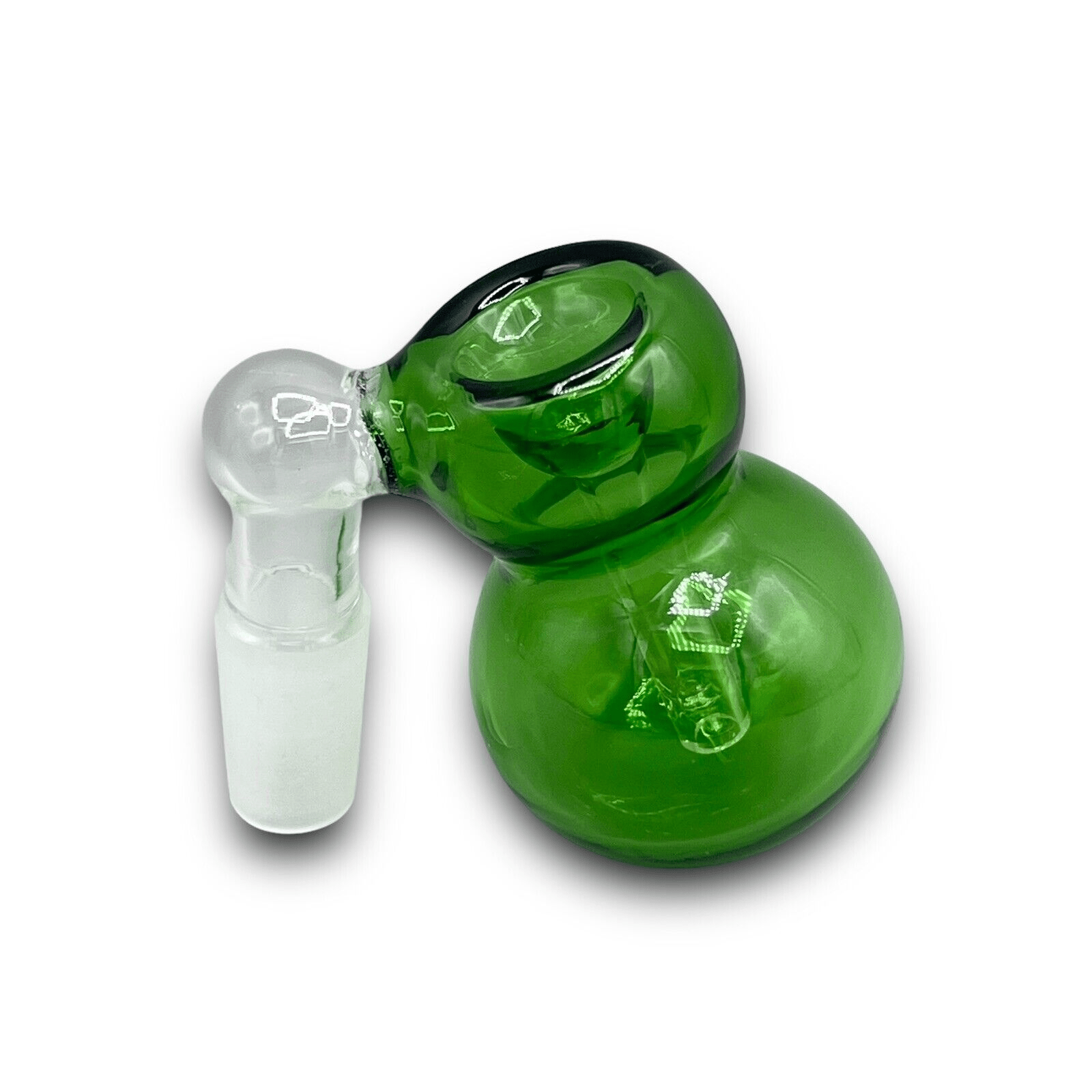 14mm Ash Catcher Bong Bowl 45 Degree Bubbler Slide Bowl - Green - Glass Express USA