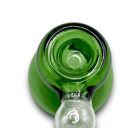 14mm Ash Catcher Bong Bowl 45 Degree Bubbler Slide Bowl - Green - Glass Express USA