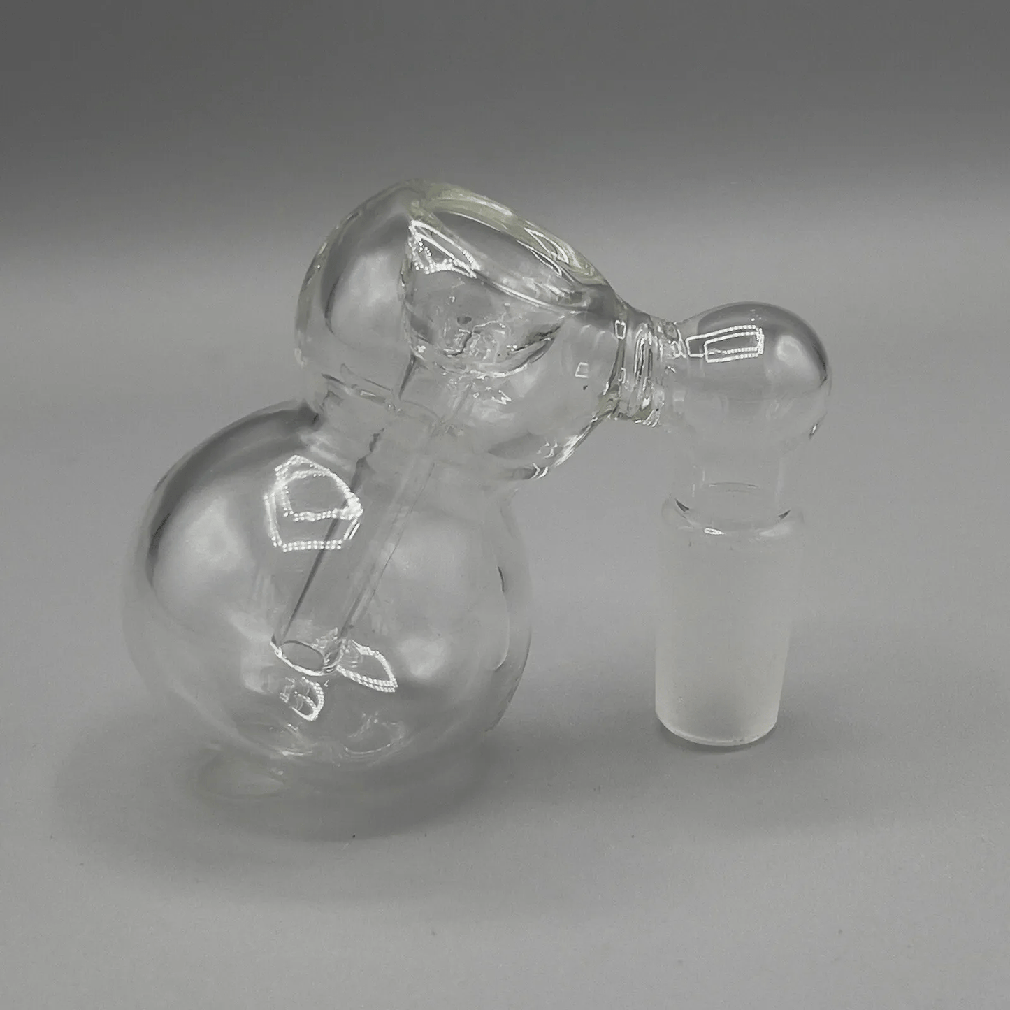 14MM Ash Catcher Bong Bowl 45 Degree Bubbler Slide Bowl Hybrid - Clear - Glass Express USA