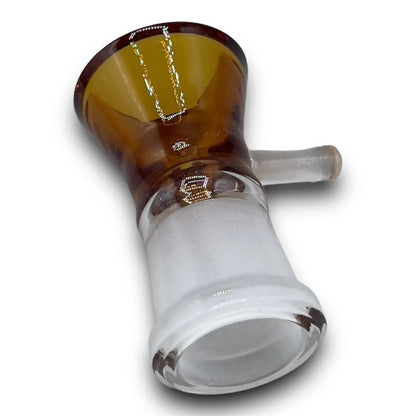 14MM Female Glass Water Pipe Slider Head Piece - Amber - Glass Express USA