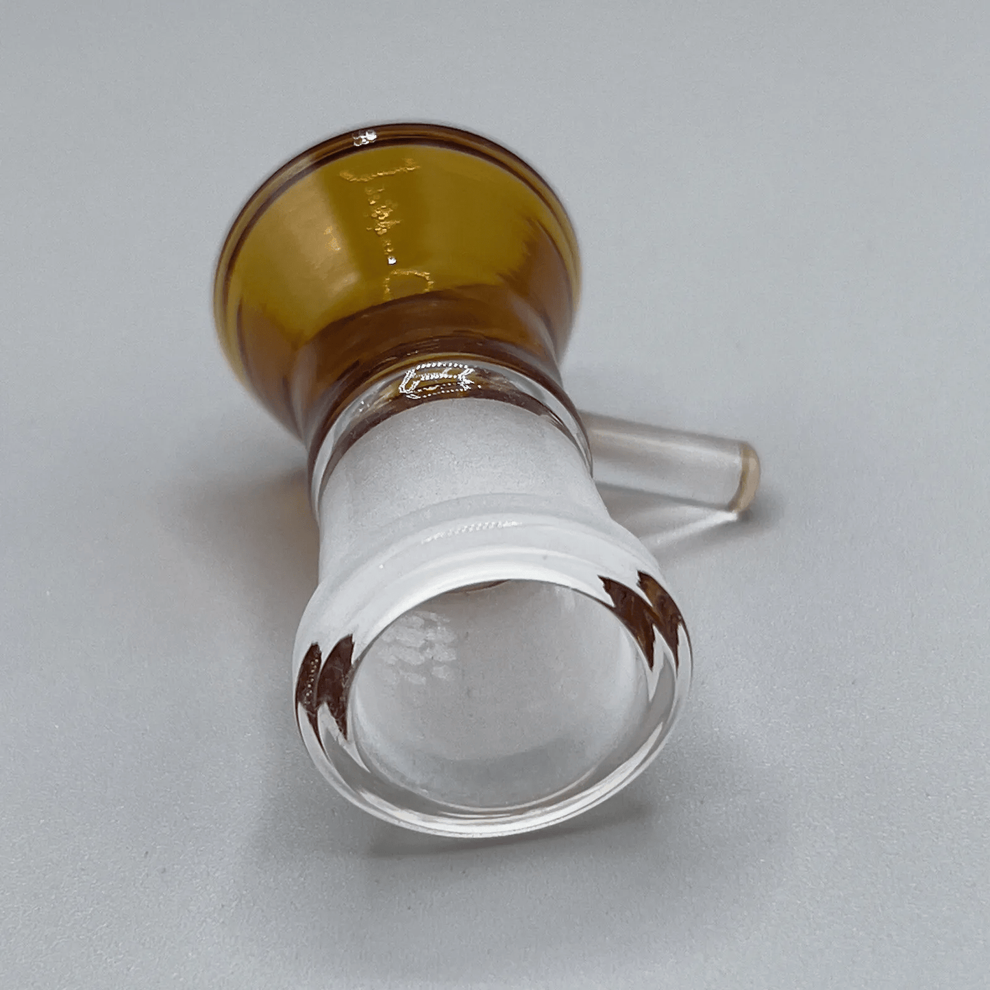 14MM Female Glass Water Pipe Slider Head Piece - Amber - Glass Express USA