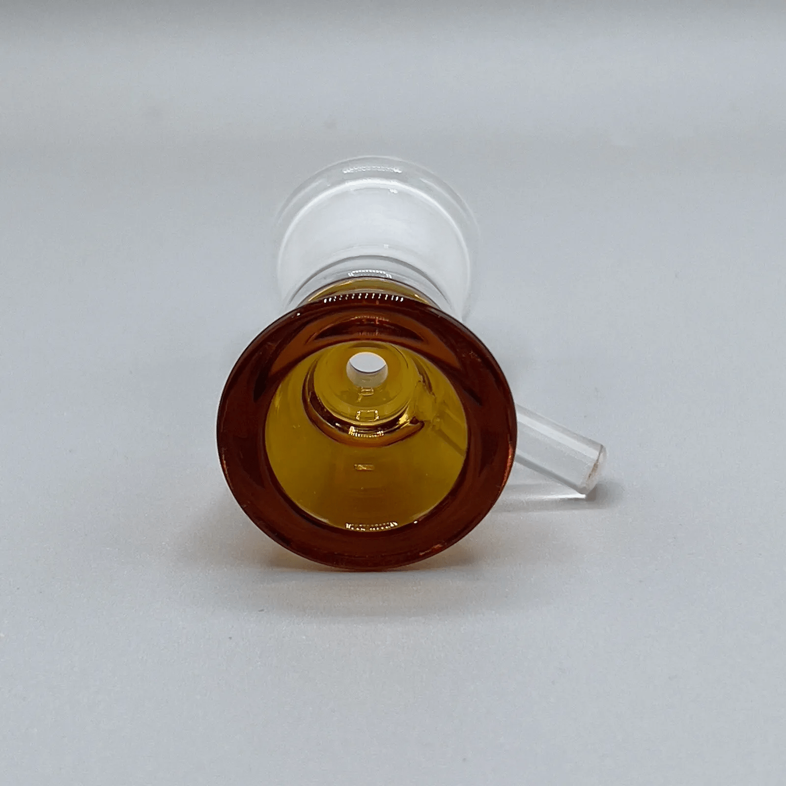 14MM Female Glass Water Pipe Slider Head Piece - Amber - Glass Express USA