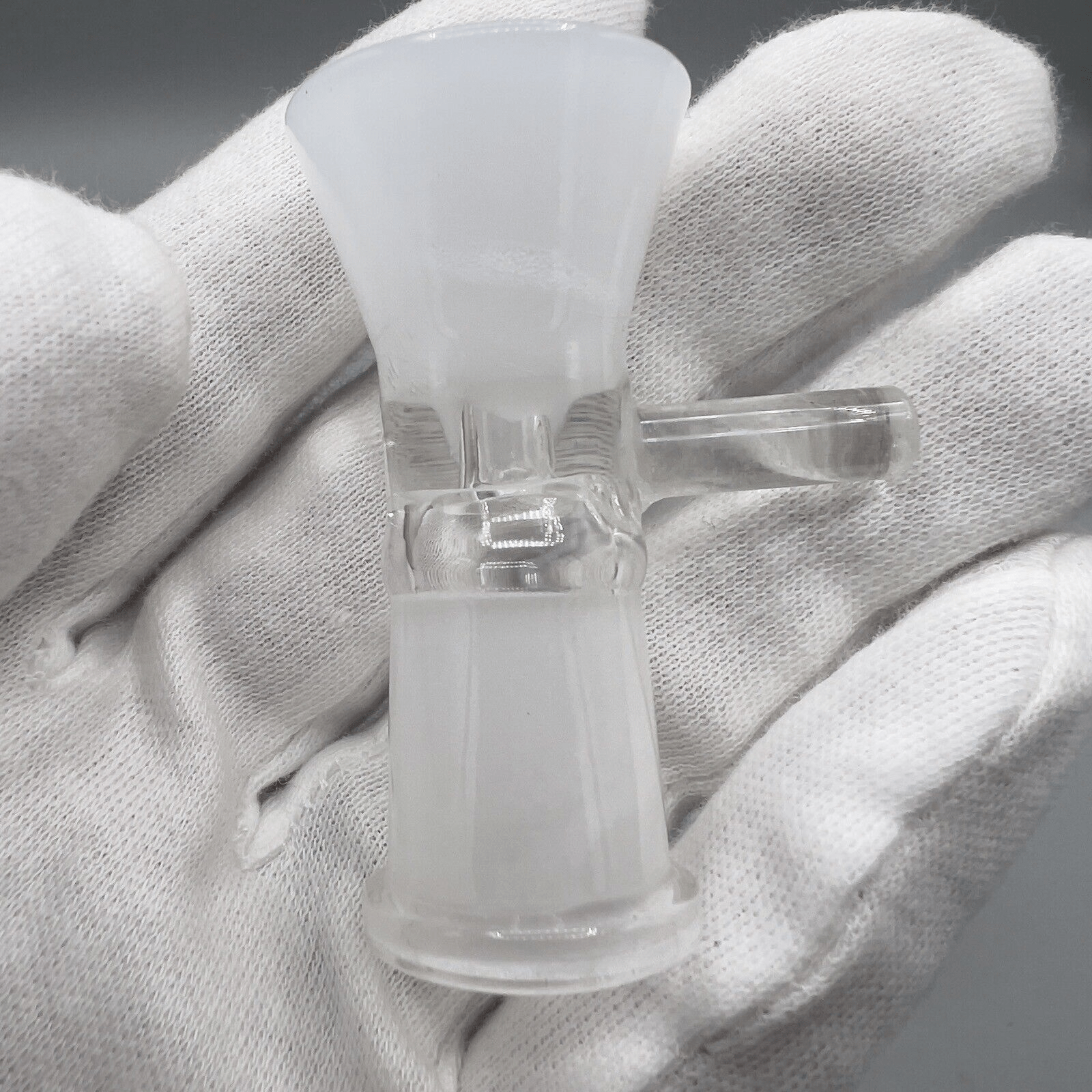 14mm Female Glass Water Pipe Slider Head Piece For Hookah Water Pipes - White - Glass Express USA