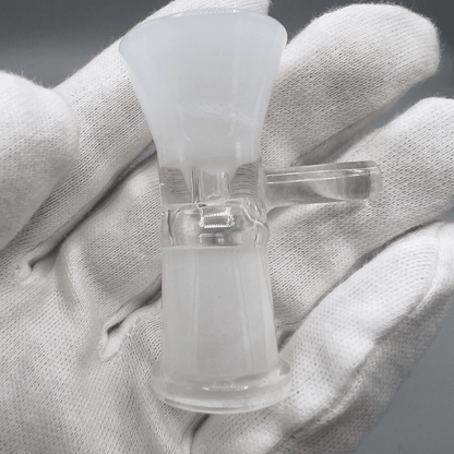 14mm Female Glass Water Pipe Slider Head Piece For Hookah Water Pipes - White - Glass Express USA