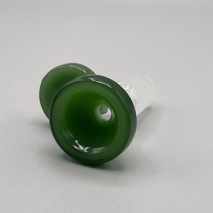 14mm Glass Bowl Flared Funnel W/ Pull Handle - Hunter Green - Glass Express USA