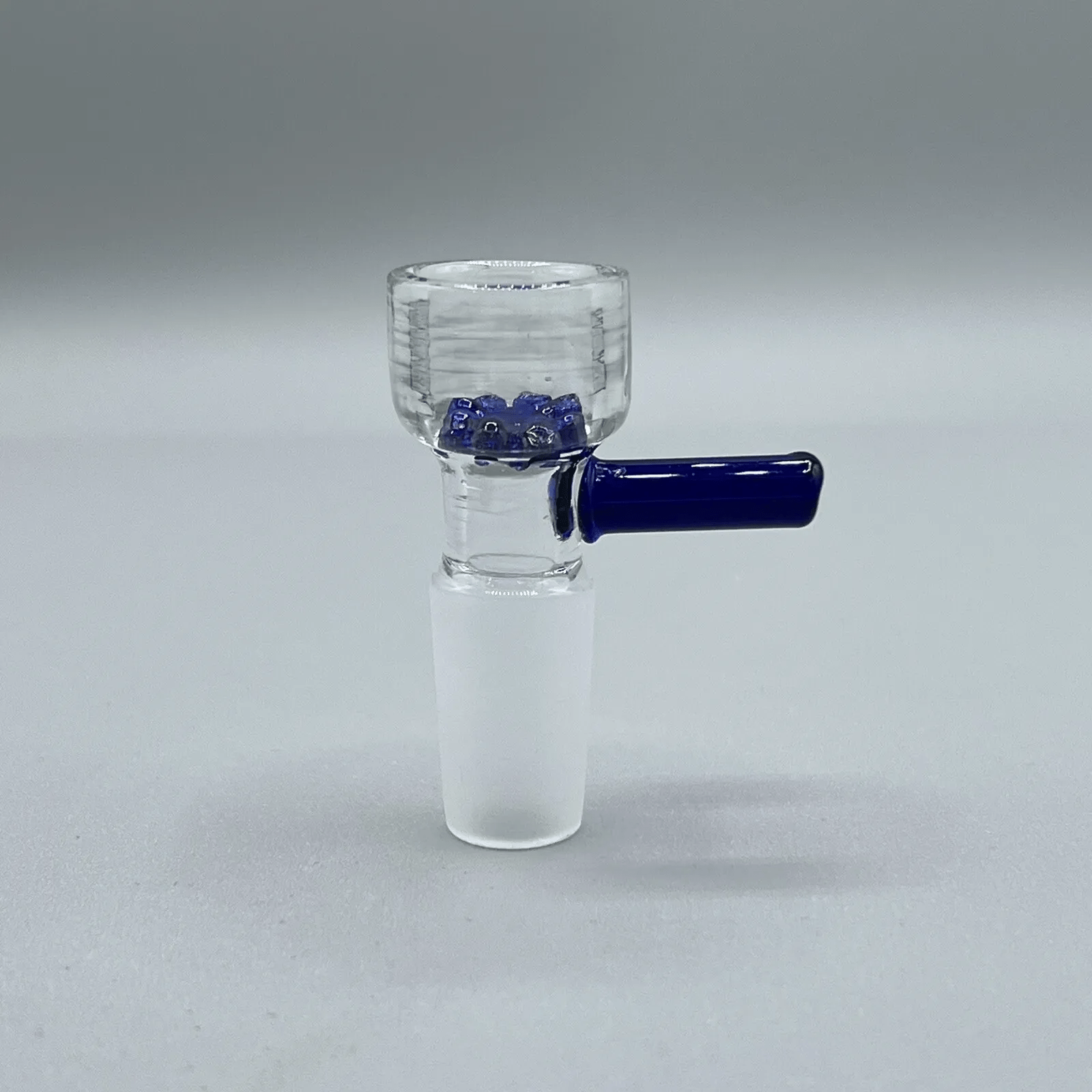 14mm Glass Bowl Slide For Bongs With Built In Screen - Blue - Glass Express USA