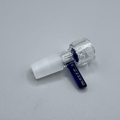 14mm Glass Bowl Slide For Bongs With Built In Screen - Blue - Glass Express USA