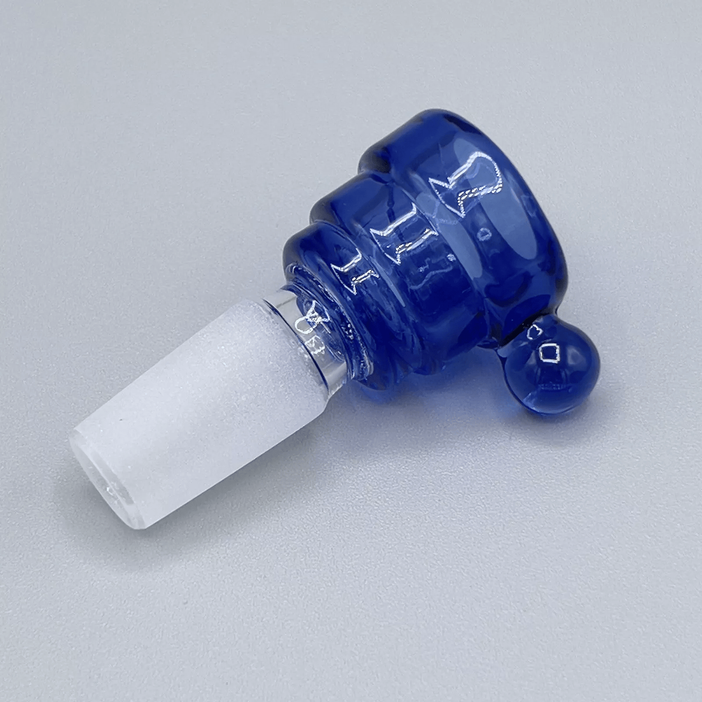 14mm Glass Bowl Slide Male Frosted Male Joint 14 MM - Blue - Glass Express USA