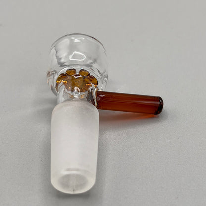 14mm Honeycomb Screen Built In Glass on Glass Bong Slide Bowl - Amber - Glass Express USA