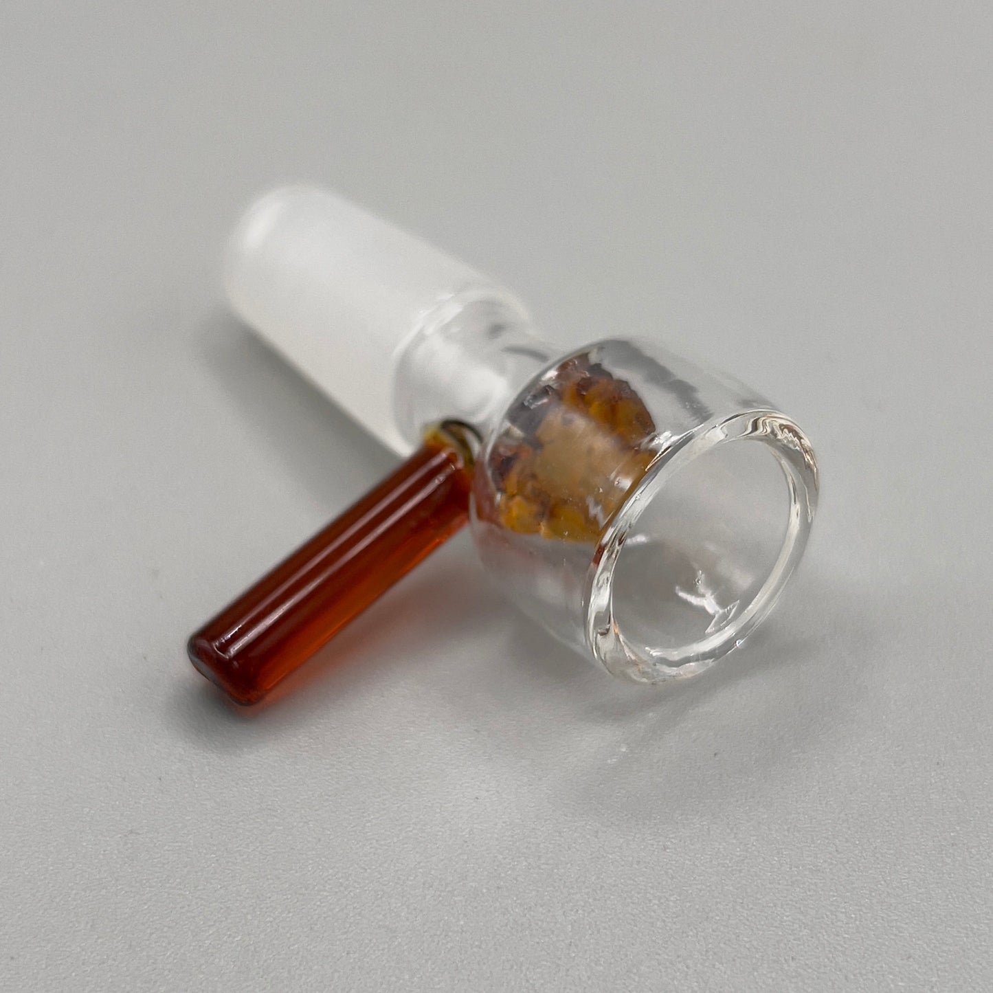 14mm Honeycomb Screen Built In Glass on Glass Bong Slide Bowl - Amber - Glass Express USA