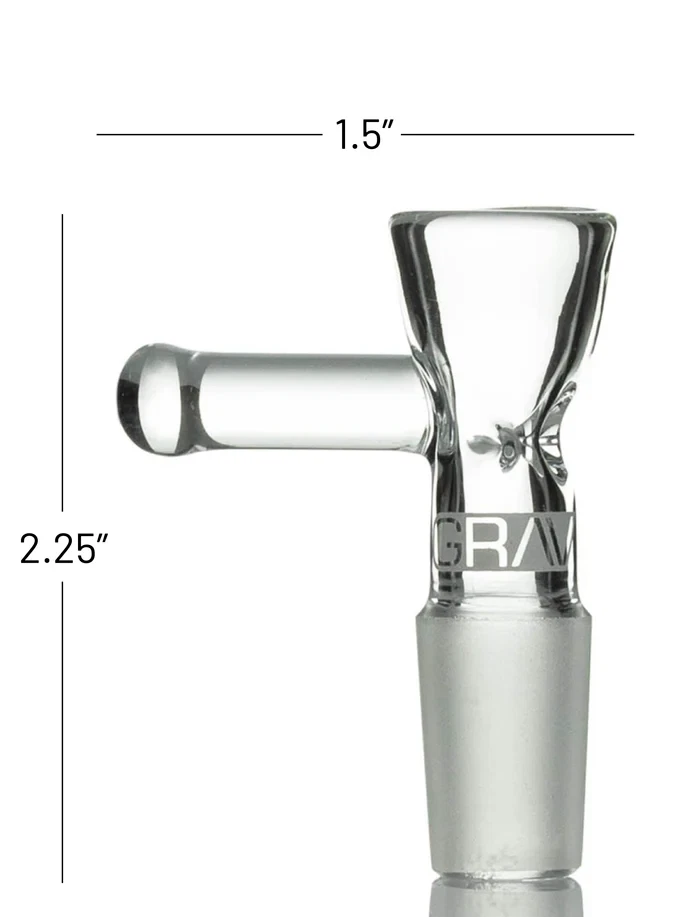 GRAV glass bowl piece 14mm male,GRAV bowl slide with ash catcher design,14mm GRAV triple pinch bowl