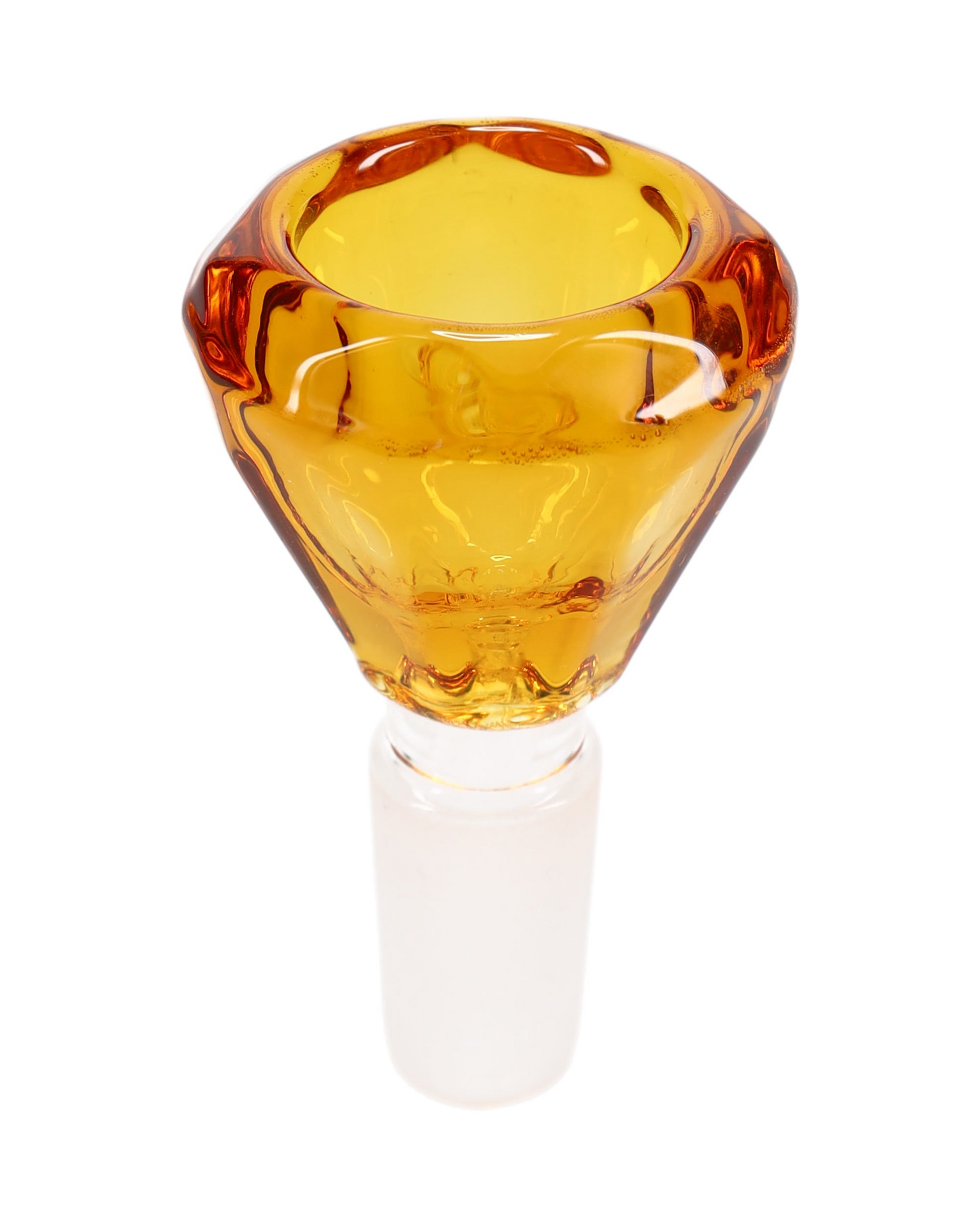 14mm deep diamond cut glass bowl