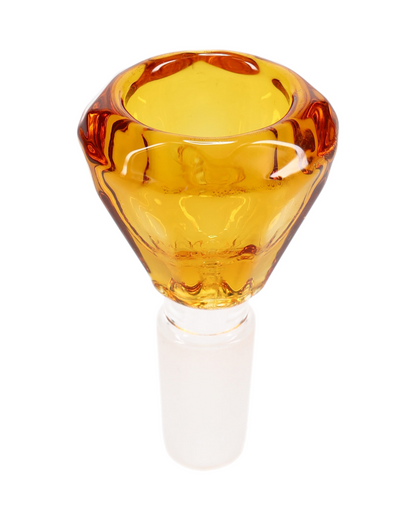 14mm deep diamond cut glass bowl