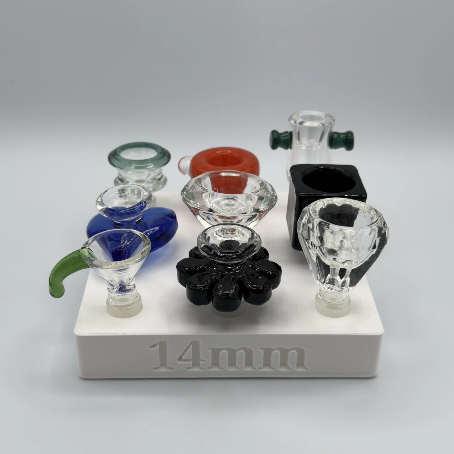 PLA glass slide organizer for 14mm bowls