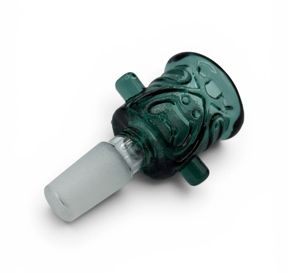 14mm green tiki glass bowl slide for bong