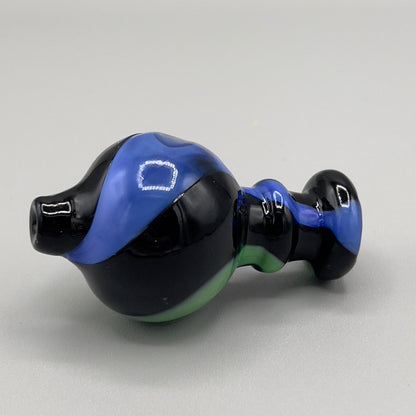 Colorful Glass Bubble Carb Cap With Vented Directional Hole - Black, Blue, Green