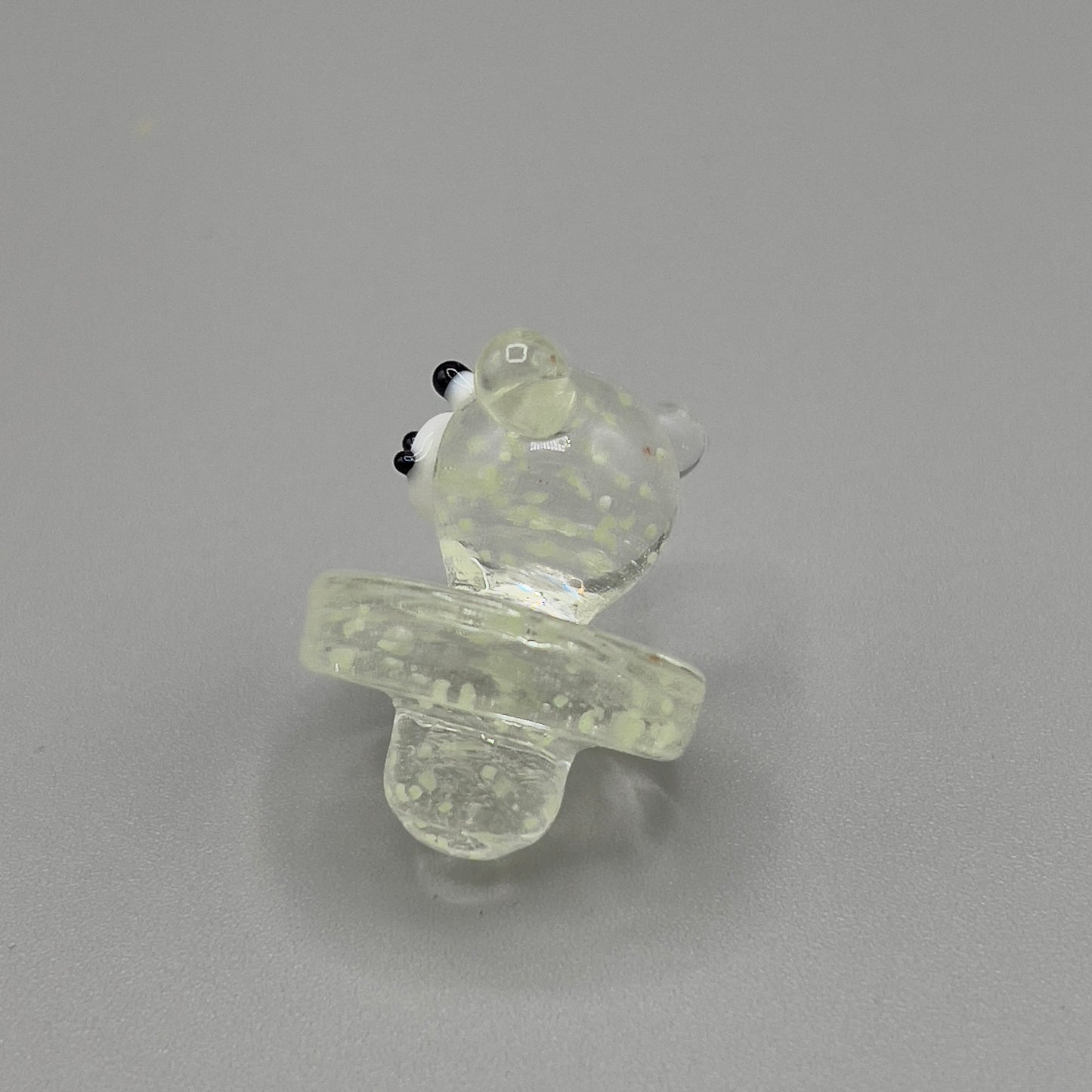 Glow In The Dark Glass Carb Cap - Bear