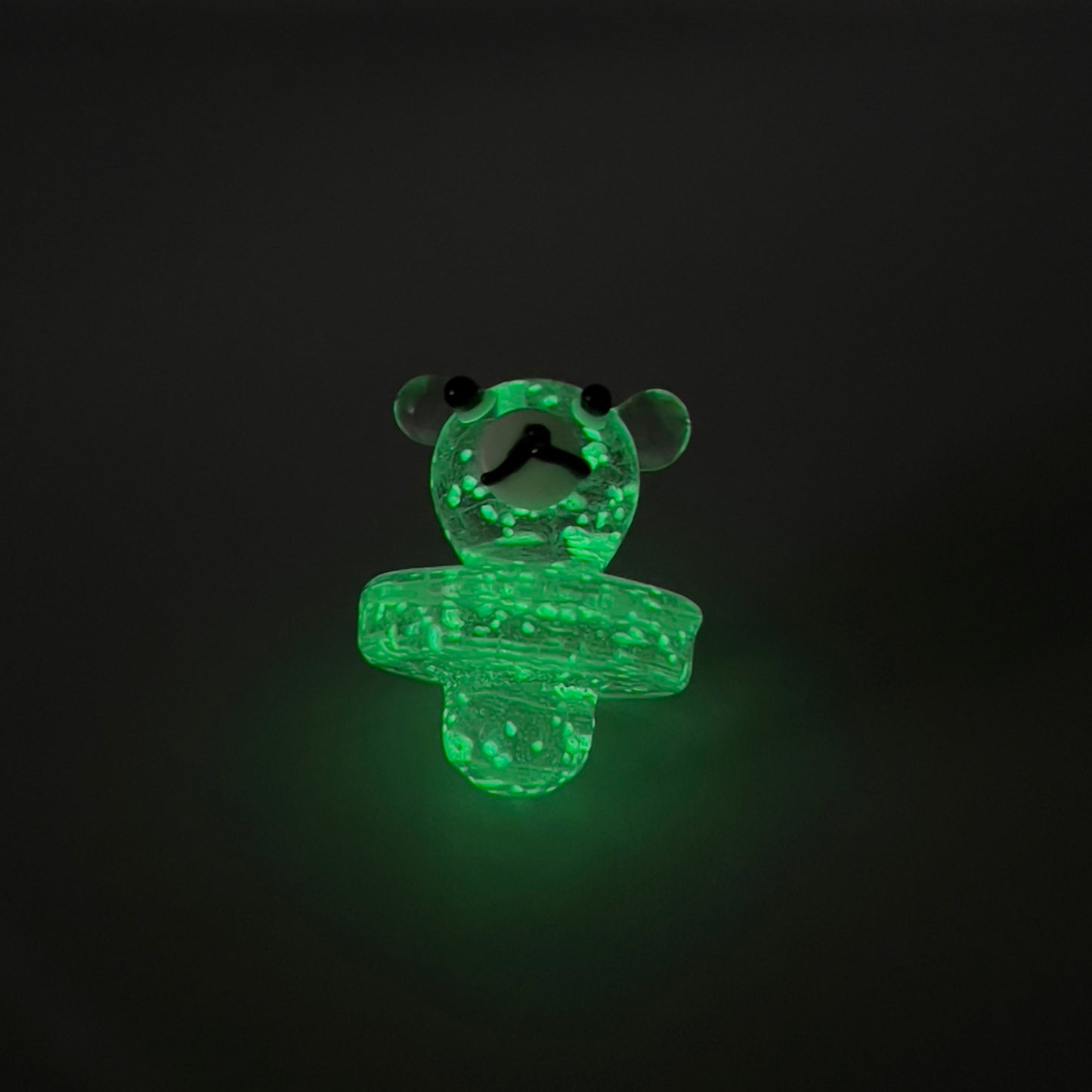 Glow In The Dark Glass Carb Cap - Bear