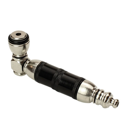 Black 4 inch Metal Smoking Tobacco Pipe