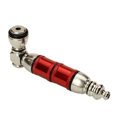 Red 4 Inch Pipe Made From Metal