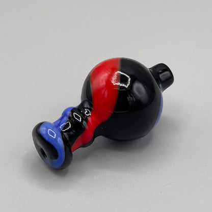 Colorful Glass Bubble Carb Cap With Vented Directional Hole - Black, Red, Blue