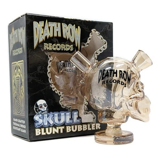 Death Row Records 3 inch skull glass bubbler