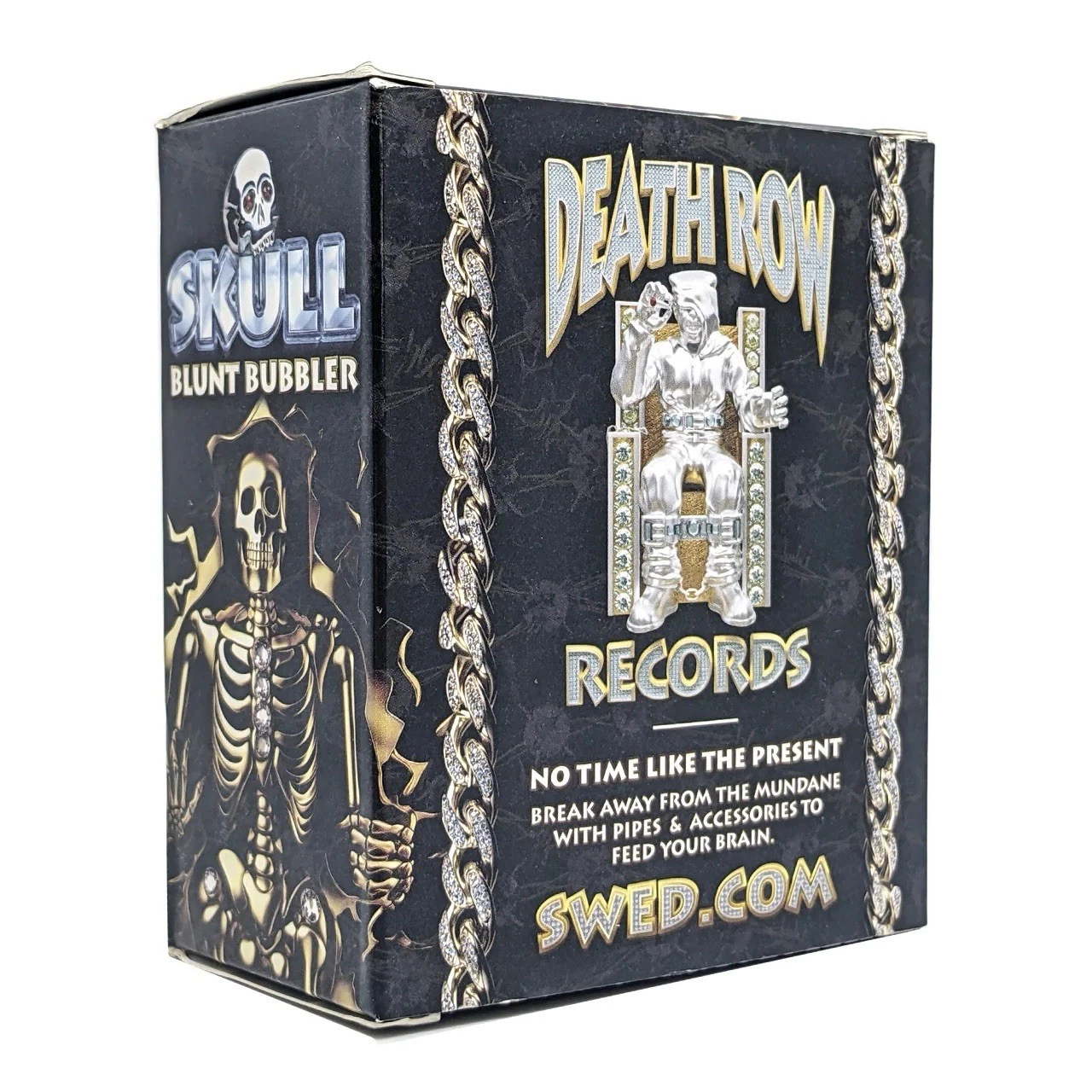Death Row Records 3 inch skull glass bubbler