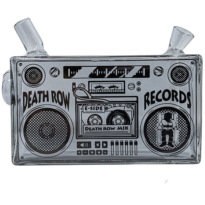 Boom box style Death Row glass water pipe