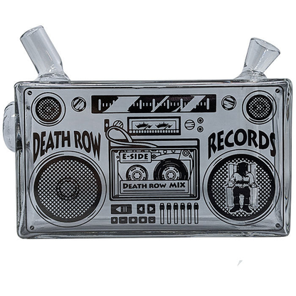 Boom box style Death Row glass water pipe