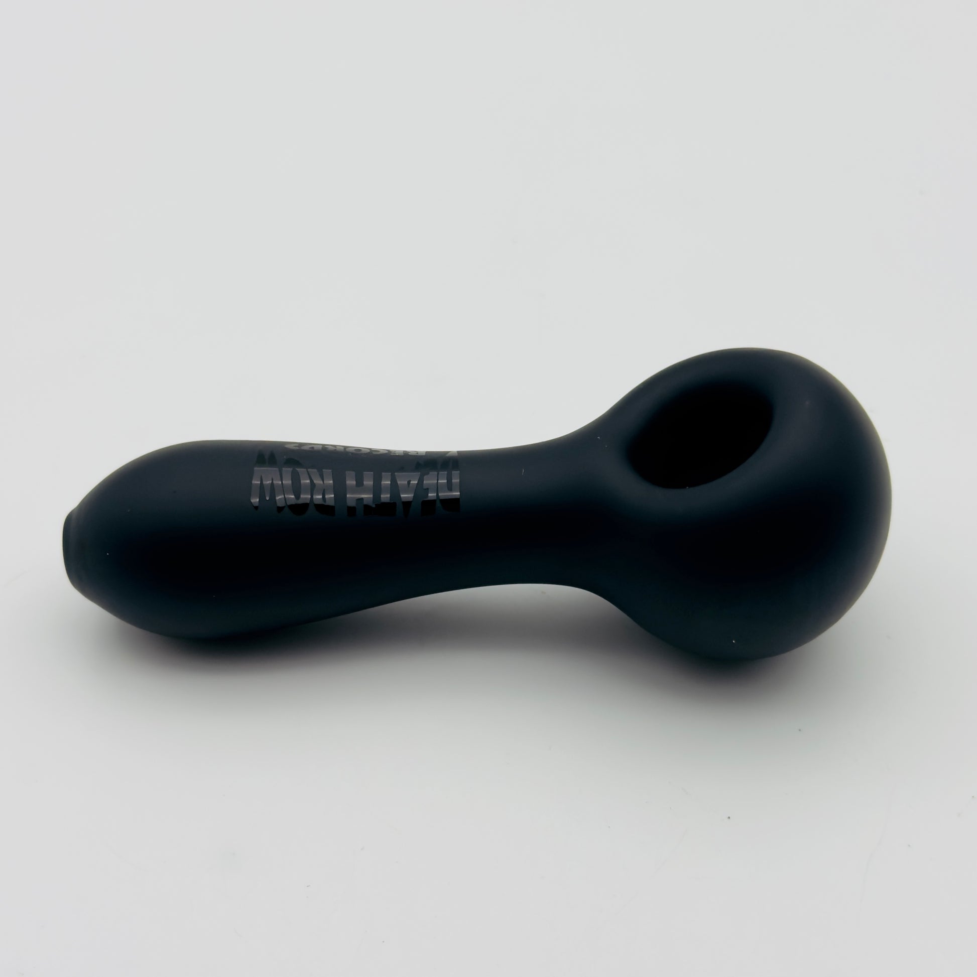 Black glass pipe on a white background