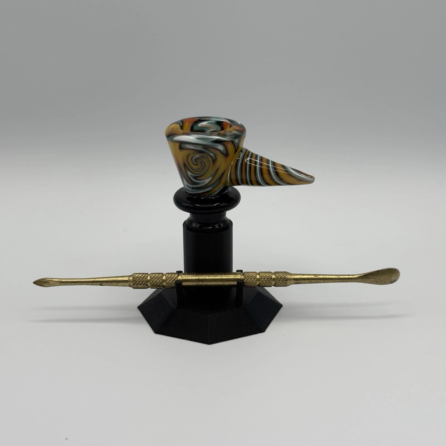 Bong bowl display stand with tool holder 10mm 14mm 18mm