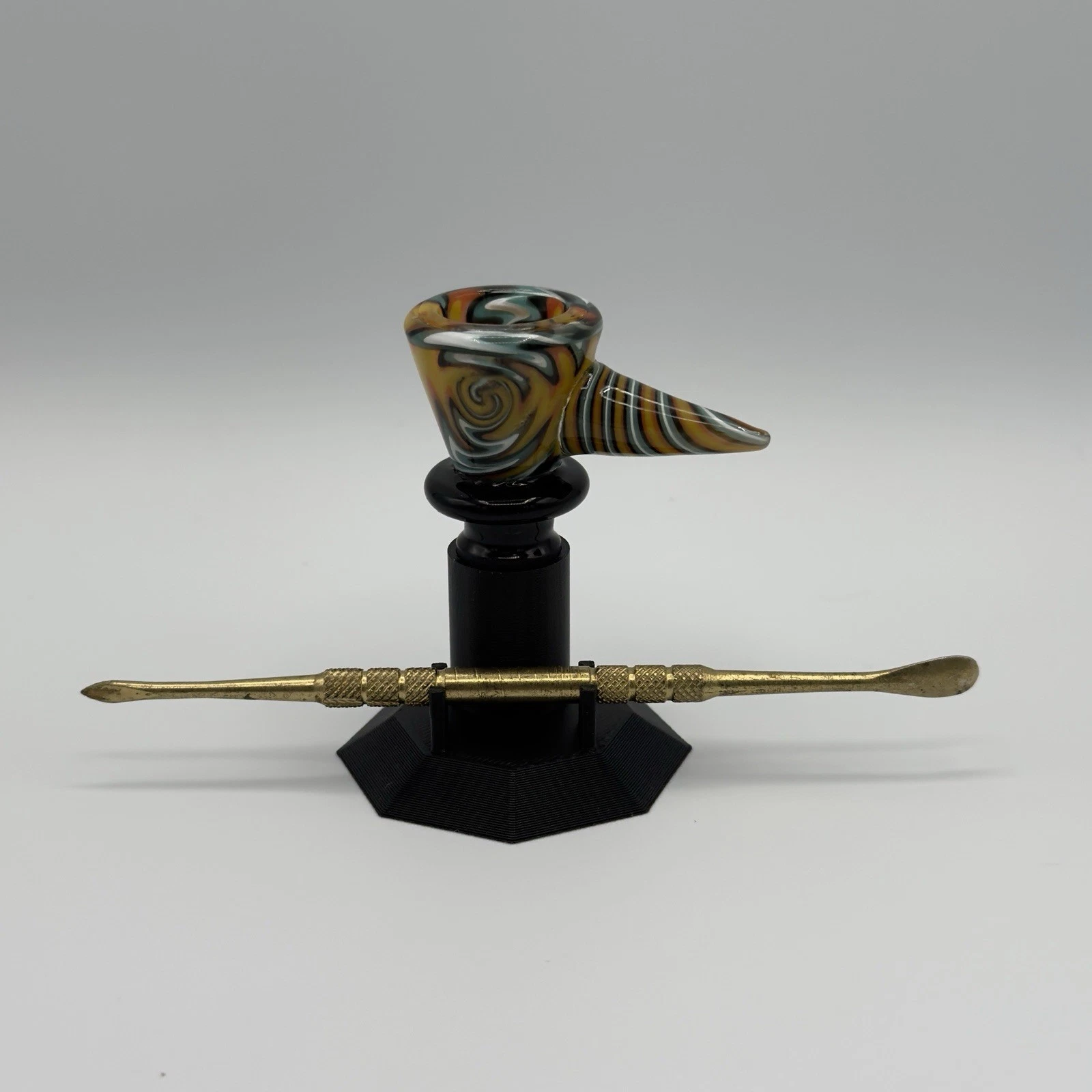 Bong bowl display stand with tool holder 10mm 14mm 18mm