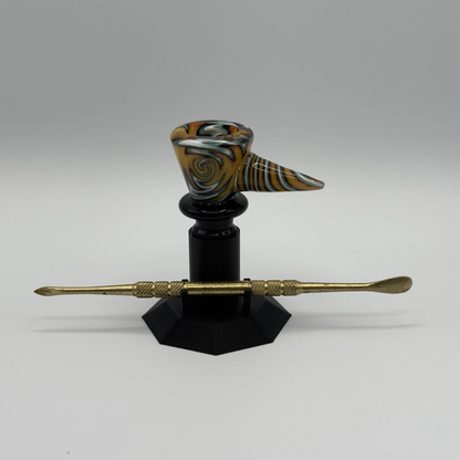 Bong bowl display stand with tool holder 10mm 14mm 18mm