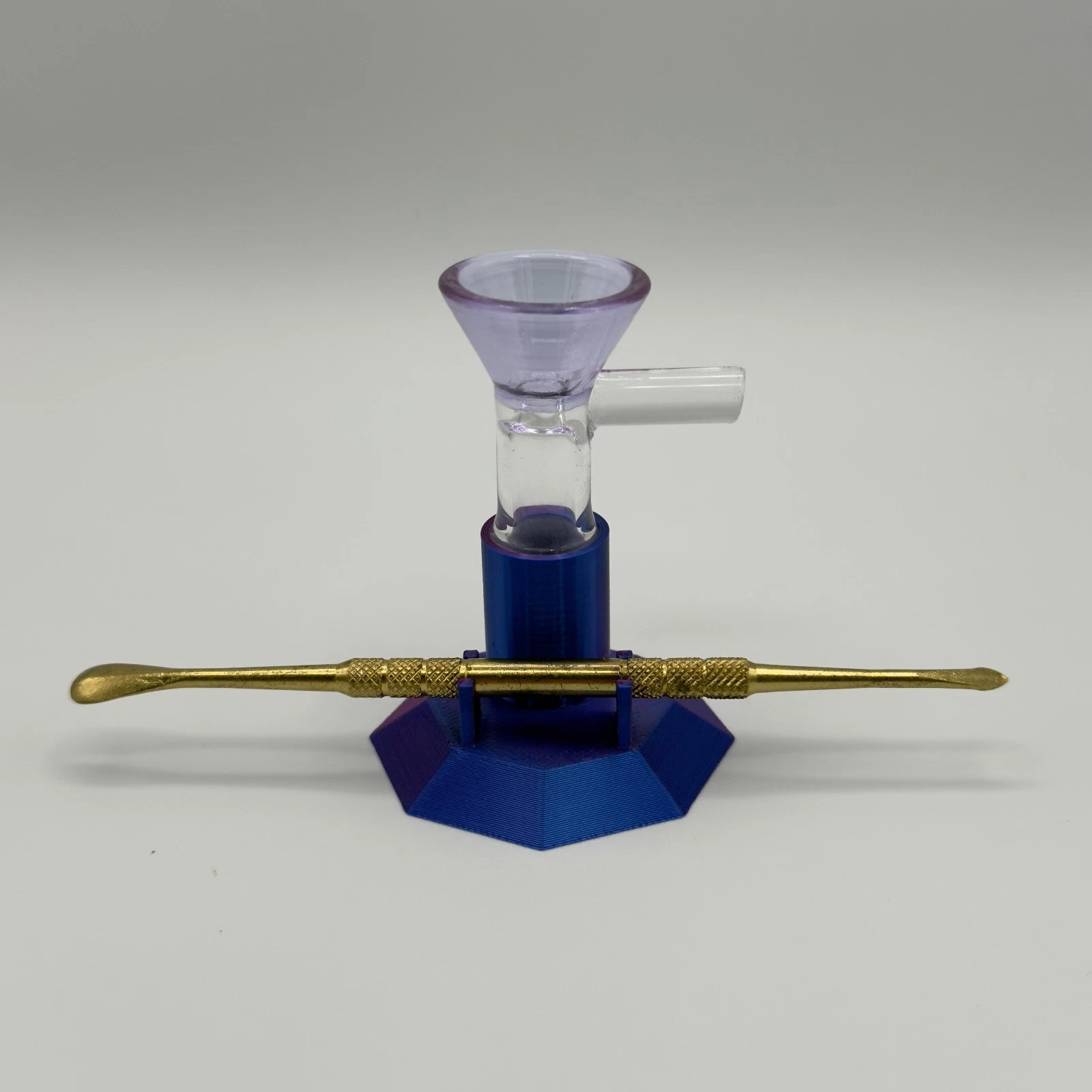 Bong bowl display stand with tool holder 10mm 14mm 18mm