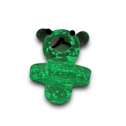 Glow in the dark bear glass carb cap