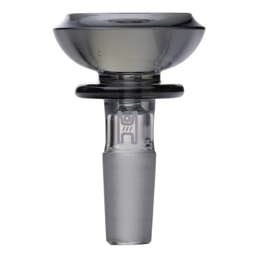 Smoke 14mm saucer glass bowl slide, male glass-on-glass joint bong accessory