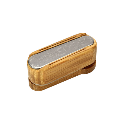 swivel top wood pipe with metal bowl