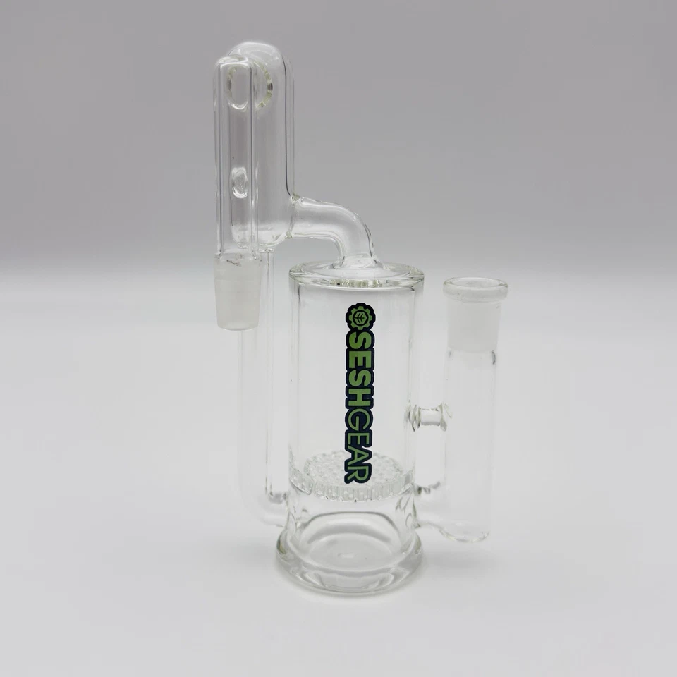 Honeycomb recycler bong attachment ash catcher