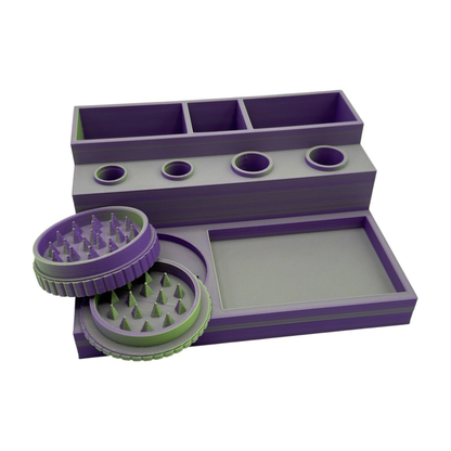 Bong bowl organizer tray with tool holder