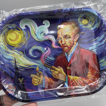 Metal Rolling Tray "SMOKY NIGHT" ( 7"x5.75"x0.5")