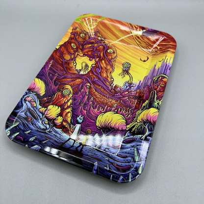 R&M New Dimensions Metal Rolling Tray 7x5 Inches